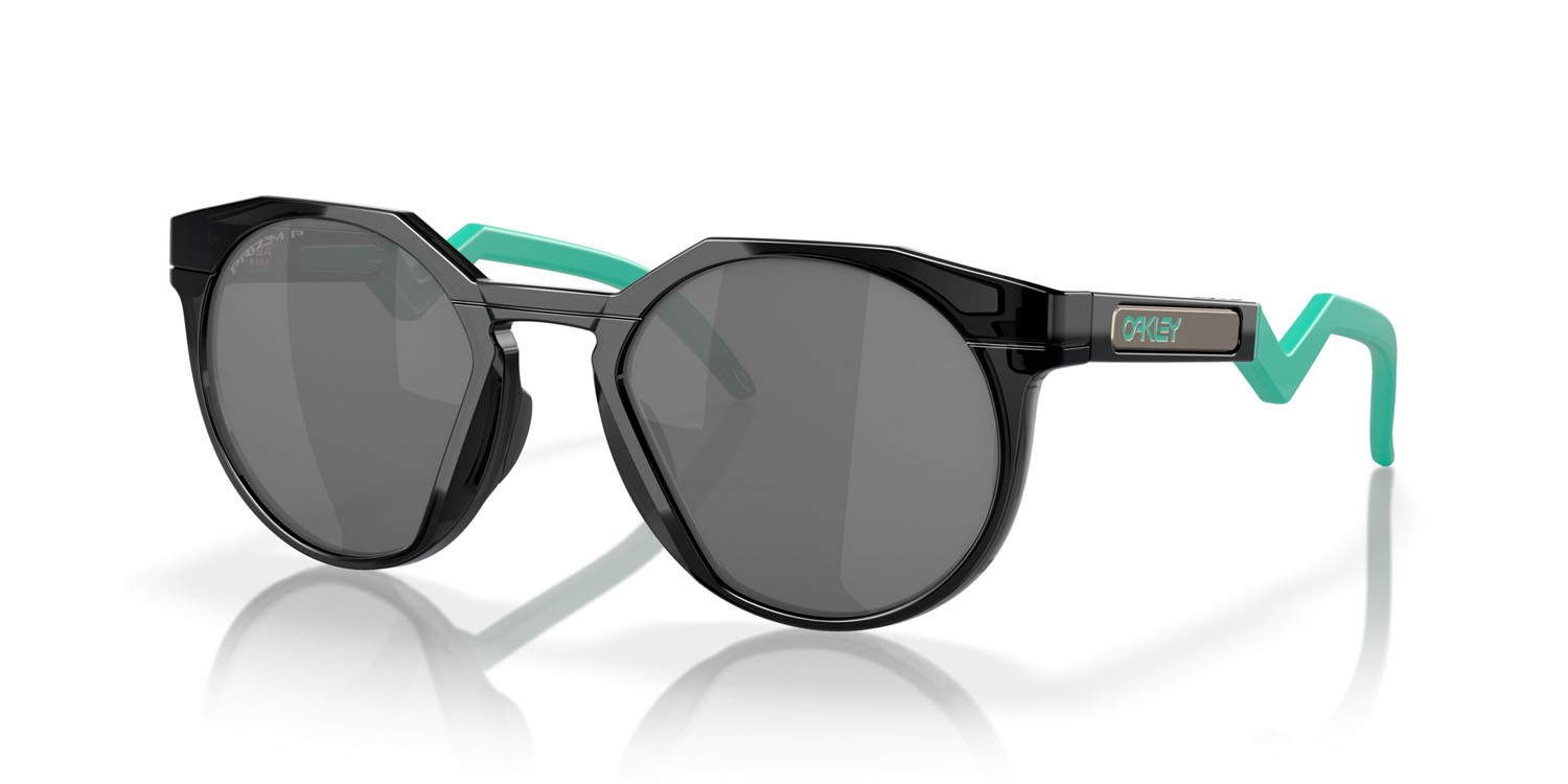 Occhiali da sole Oakley HSTN OO 9242 (924209) colore nero inchiostro forma rotondo lenti prizm black polarized