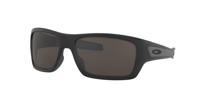 Sonnenbrillen Oakley Turbine OO 9263 (926301) farbe matte black form rechteckig gläser warm grey