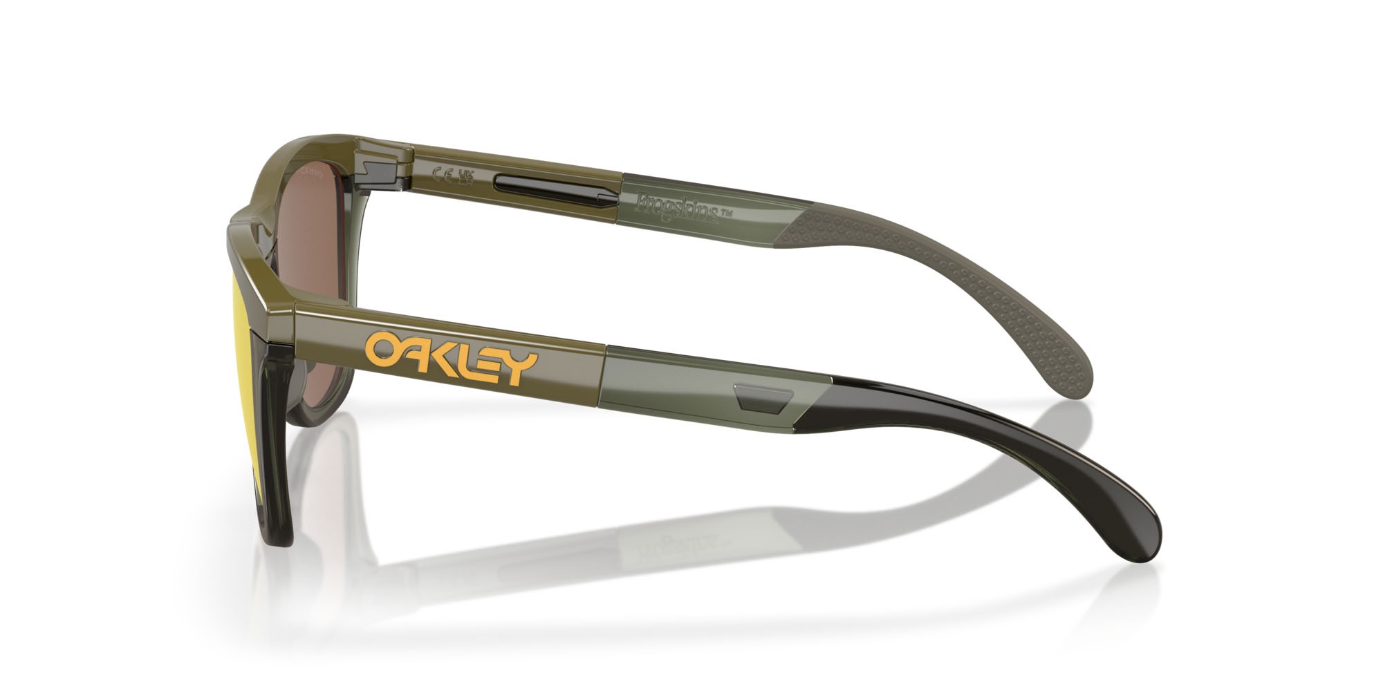 Sunglasses Oakley Frogskins Range OO 9284 (928408) color scuro spazzolato shape round lenses prizm 24k polarized