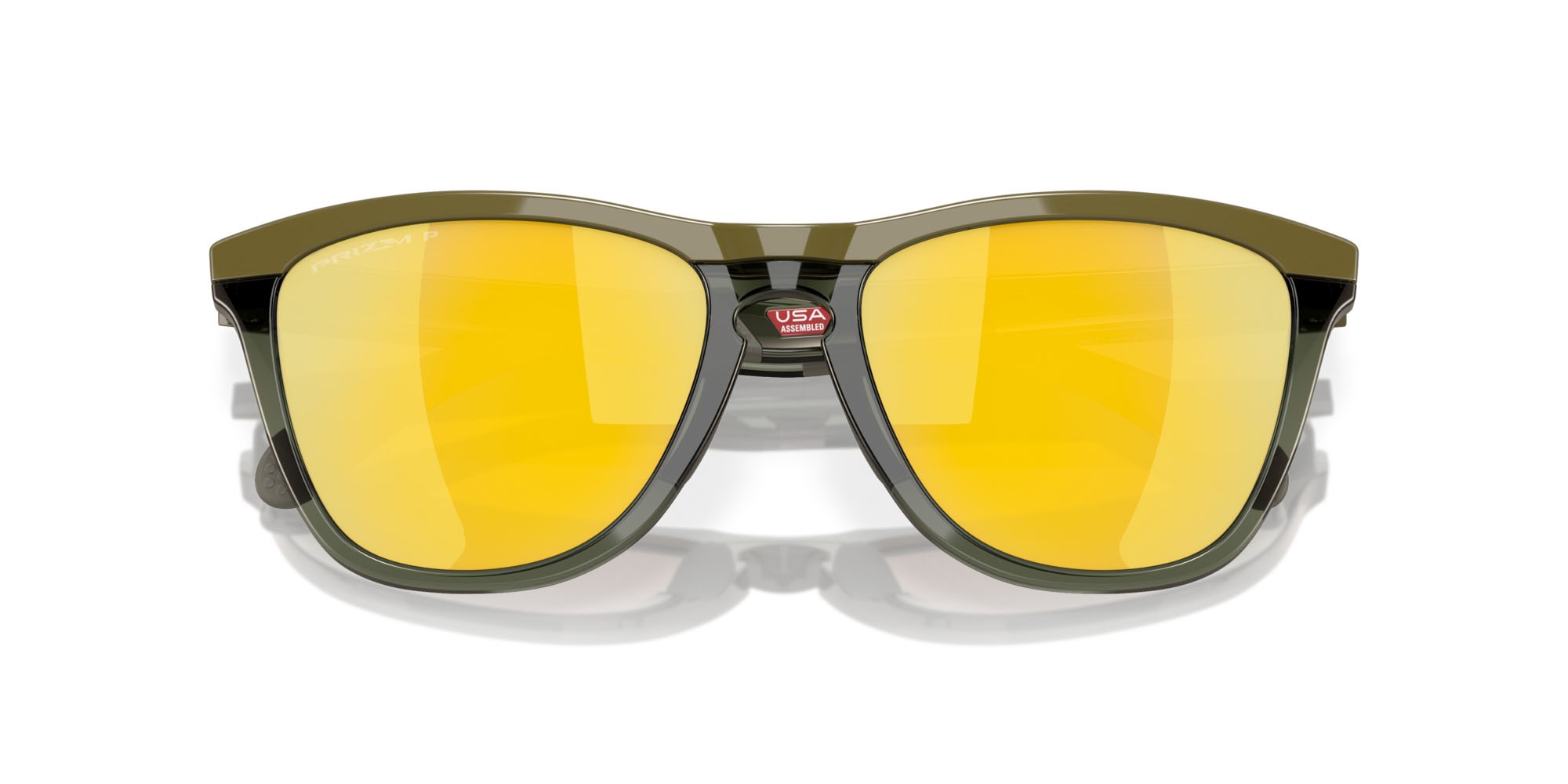 Sunglasses Oakley Frogskins Range OO 9284 (928408) color scuro spazzolato shape round lenses prizm 24k polarized