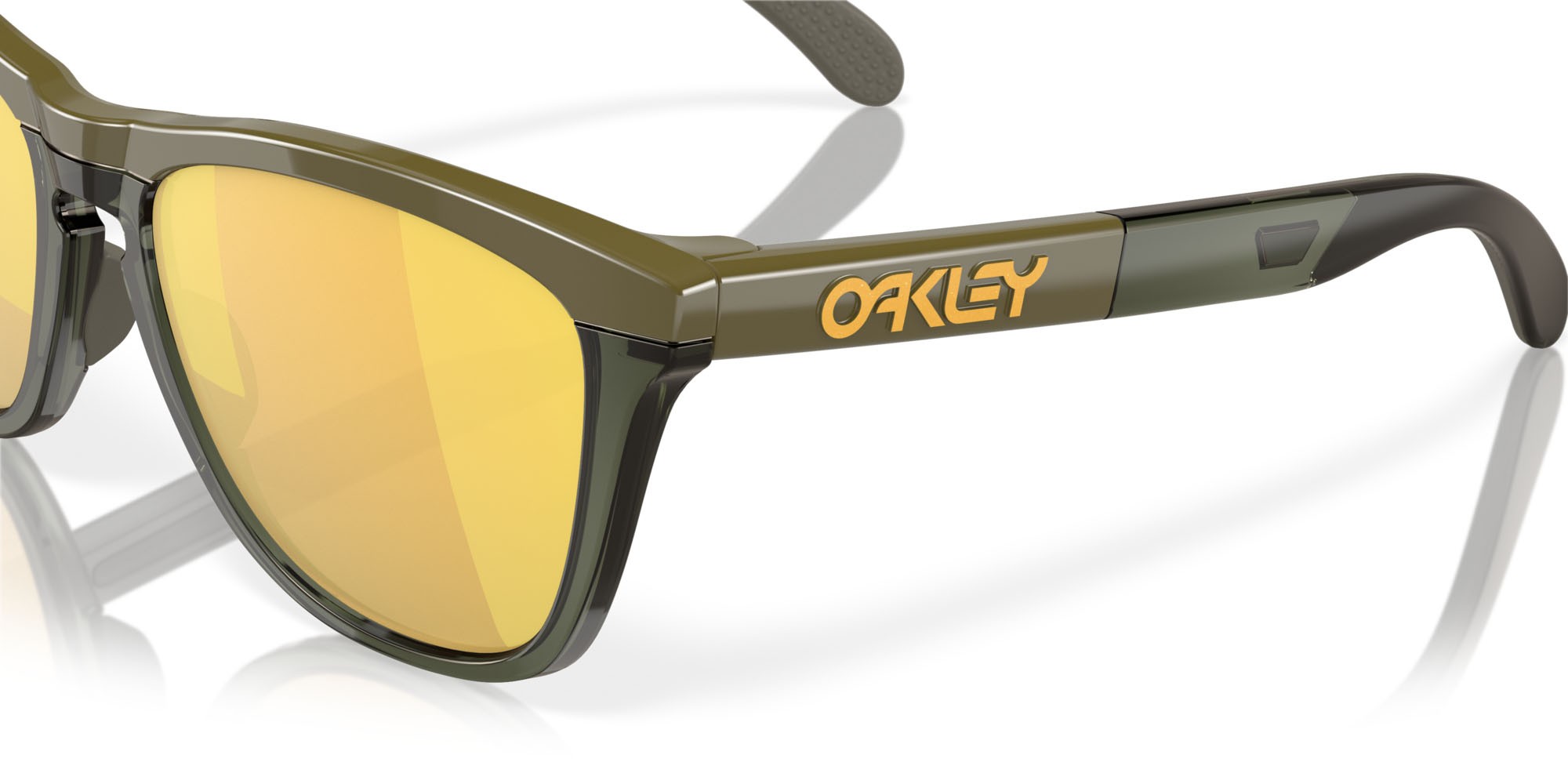 Sunglasses Oakley Frogskins Range OO 9284 (928408) color scuro spazzolato shape round lenses prizm 24k polarized