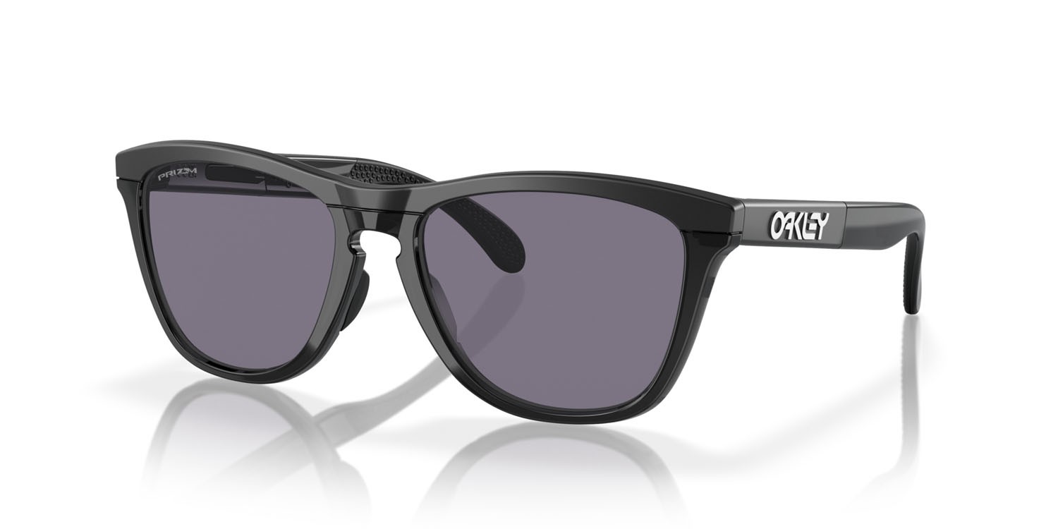 Occhiali da sole Oakley Frogskins Range OO 9284 (928411) colore nero opaco forma quadrato lenti prizm grey