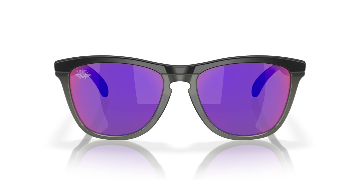 Occhiali da sole Oakley Frogskins Range Maverick Viñales OO 9284 (928413) colore matte black/matte grey smoke forma quadrato lenti prizm road
