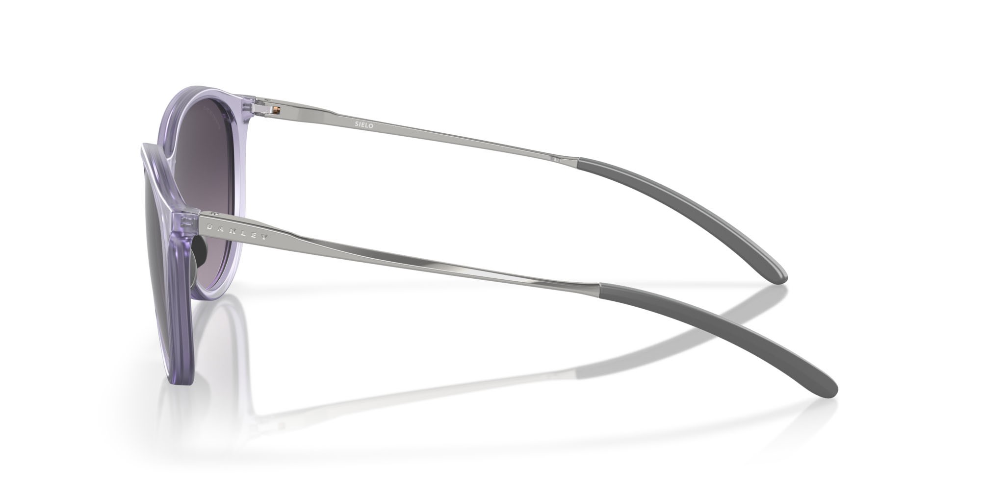 Occhiali da sole Oakley Sielo OO 9288 (928806) colore lilla opaco forma rotondo lenti prizm grey sfumato