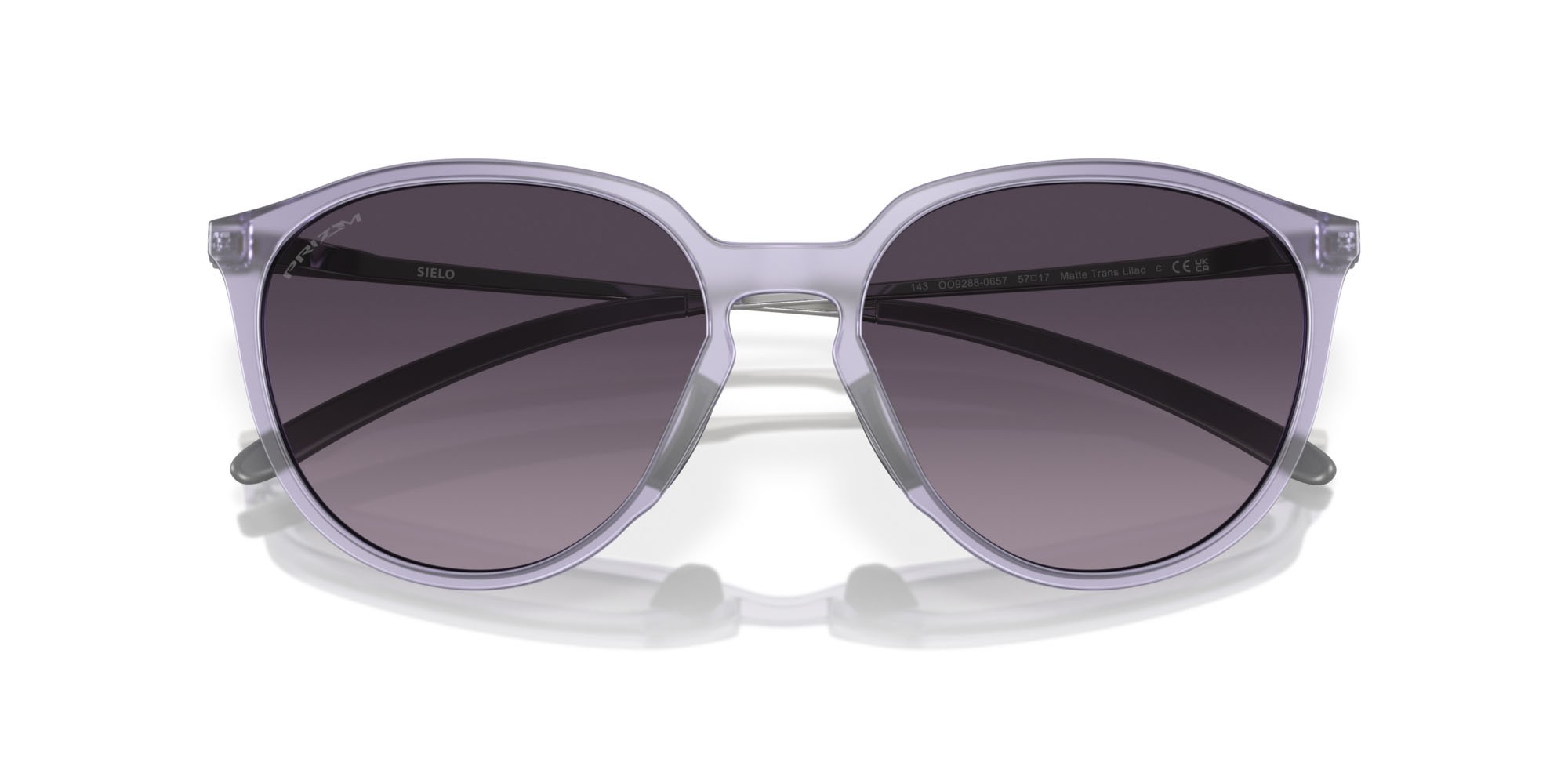Occhiali da sole Oakley Sielo OO 9288 (928806) colore lilla opaco forma rotondo lenti prizm grey sfumato