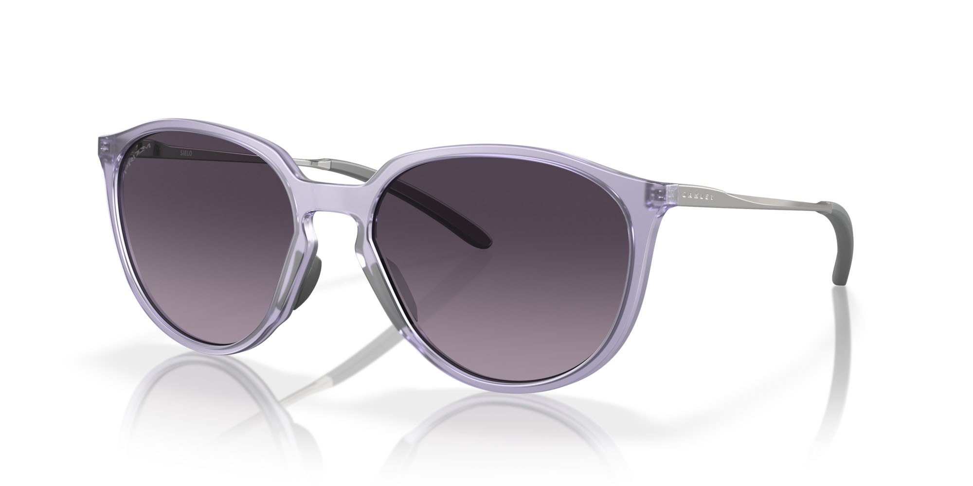 Occhiali da sole Oakley Sielo OO 9288 (928806) colore lilla opaco forma rotondo lenti prizm grey sfumato