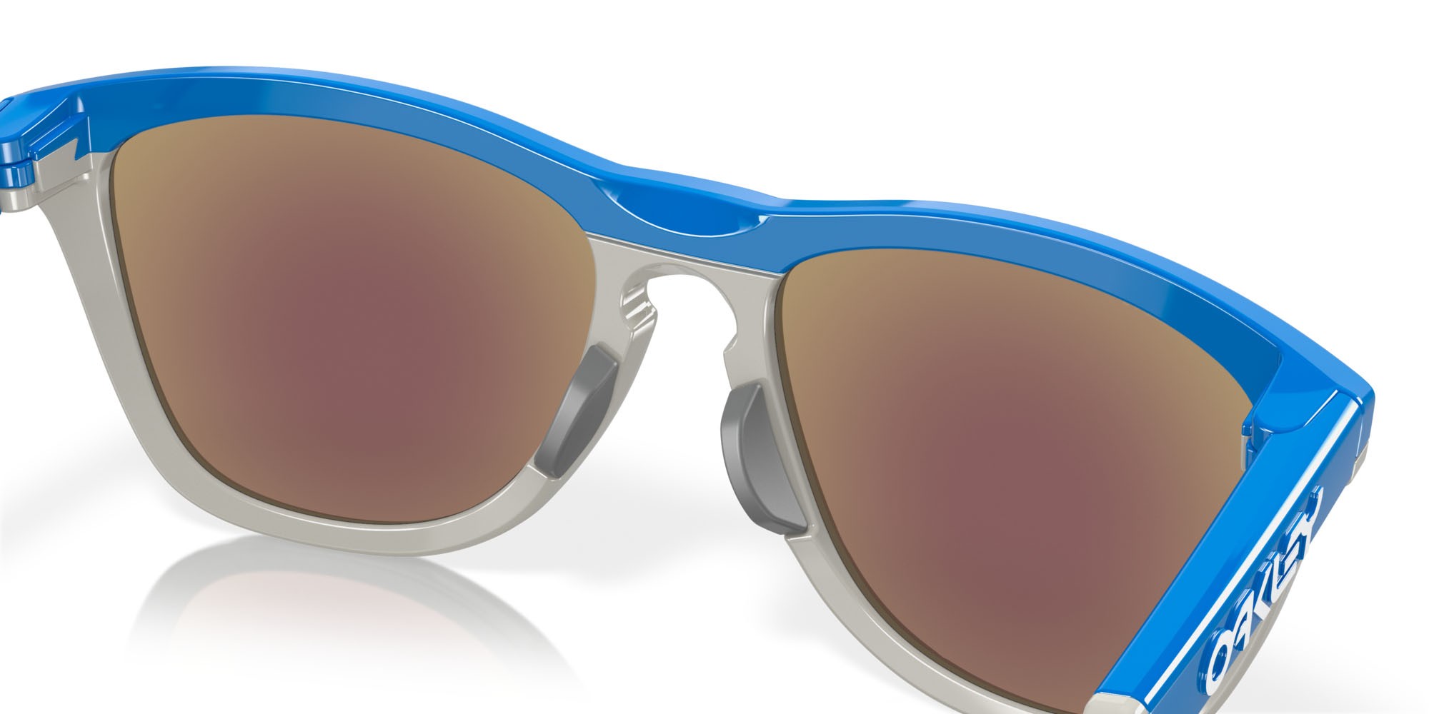 Sonnenbrillen Oakley Frogskins Hybrid OO 9289 (928903) farbe primary blue/cool grey form rund gläser prizm sapphire