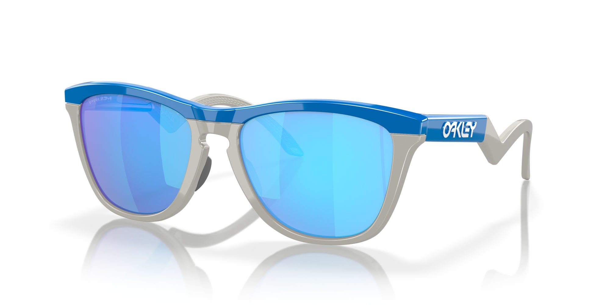Sonnenbrillen Oakley Frogskins Hybrid OO 9289 (928903) farbe primary blue/cool grey form rund gläser prizm sapphire