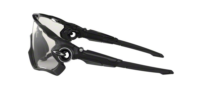 Sunglasses Oakley Jawbreaker OO 9290 (929014) color polished black shape rectangle lenses clear to black photochromic