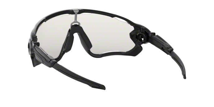 Sunglasses Oakley Jawbreaker OO 9290 (929014) color polished black shape rectangle lenses clear to black photochromic