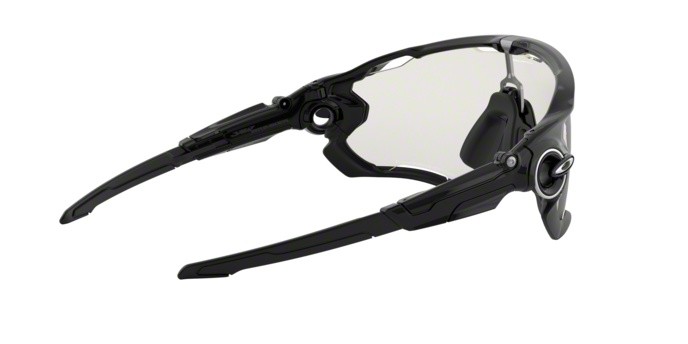 Sunglasses Oakley Jawbreaker OO 9290 (929014) color polished black shape rectangle lenses clear to black photochromic