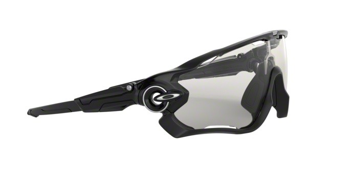 Sunglasses Oakley Jawbreaker OO 9290 (929014) color polished black shape rectangle lenses clear to black photochromic