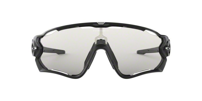 Sunglasses Oakley Jawbreaker OO 9290 (929014) color polished black shape rectangle lenses clear to black photochromic