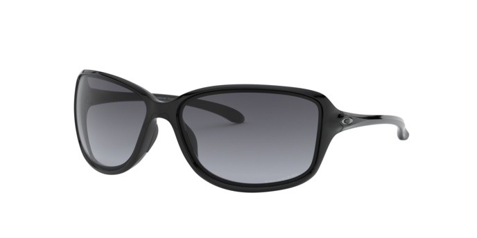 Sonnenbrillen Oakley Cohort OO 9301 (930104) farbe polished black form rechteckig gläser grey gradient polarized