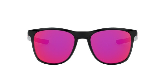 Sunglasses Oakley Trillbe x OO 9340 (934002) color polished black shape rectangle lenses ruby iridium