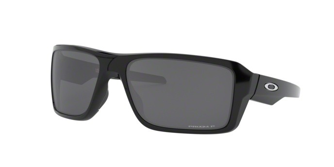 Occhiali da sole Oakley Double edge OO 9380 (938008) colore polished black forma rettangolare lenti prizm black polarized