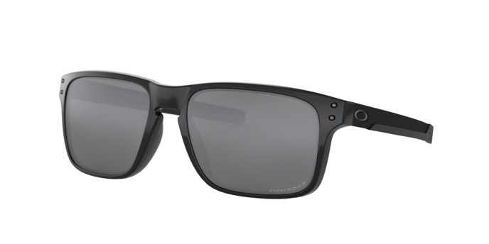 Sunglasses Oakley Holbrook mix OO 9384 (938406) color polished black shape rectangle lenses prizm black polarized