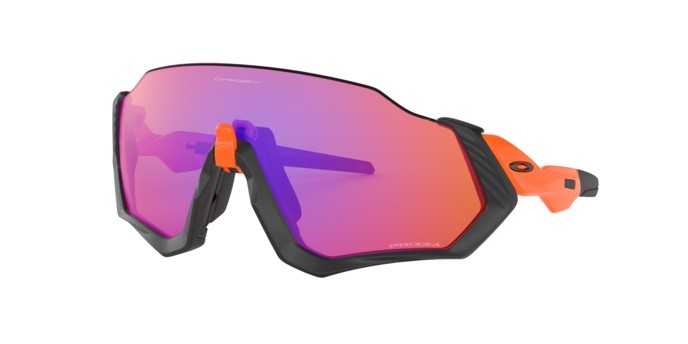 Sonnenbrillen Oakley Flight jacket OO 9401 (940104) farbe matte black form rechteckig gläser prizm trail