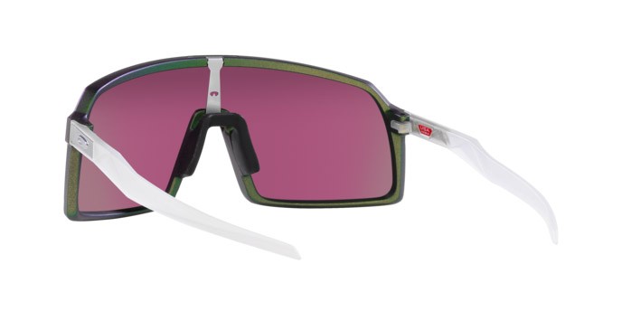 Sonnenbrillen Oakley Sutro OO 9406 (9406A2) farbe matte silver green colorshift form maske gläser prizm road jade