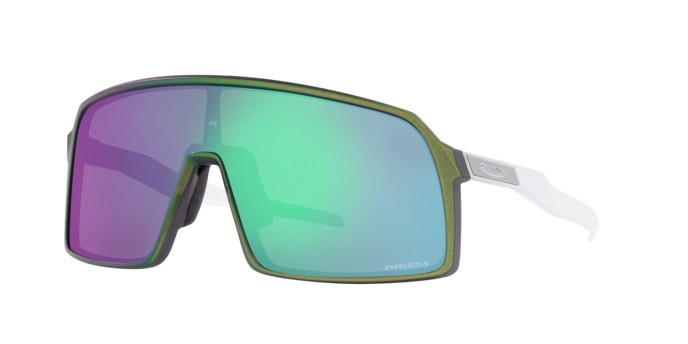 Sonnenbrillen Oakley Sutro OO 9406 (9406A2) farbe matte silver green colorshift form maske gläser prizm road jade