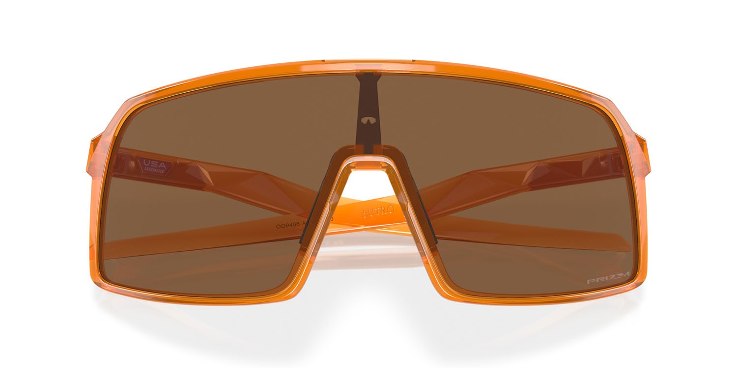 Occhiali da sole Oakley Sutro OO 9406 (9406A9) colore transparent ginger forma mask lenti prizm bronze