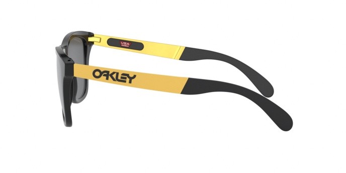 Sonnenbrillen Oakley Frogskins mix OO 9428 (942802) farbe polished black form rund gläser prizm black