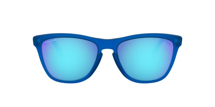 Sonnenbrillen Oakley Frogskins mix OO 9428 (942803) farbe matte translucent sapphire form rund gläser prizm sapphire