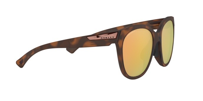 Sonnenbrillen Oakley Low key OO 9433 (943309) farbe matte brown tortoise form rund gläser prizm rose gold polarized