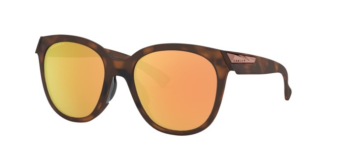 Sonnenbrillen Oakley Low key OO 9433 (943309) farbe matte brown tortoise form rund gläser prizm rose gold polarized