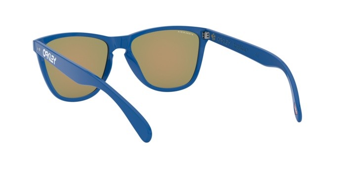 Sonnenbrillen Oakley Frogskins 35th OO 9444 (944404) farbe primary blue form rund gläser prizm ruby