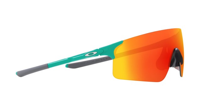 Occhiali da sole Oakley Evzero Blades OO 9454 (945420) colore celeste opaco forma mask lenti prizm ruby