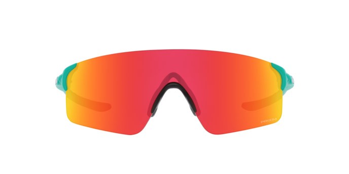 Occhiali da sole Oakley Evzero Blades OO 9454 (945420) colore celeste opaco forma mask lenti prizm ruby