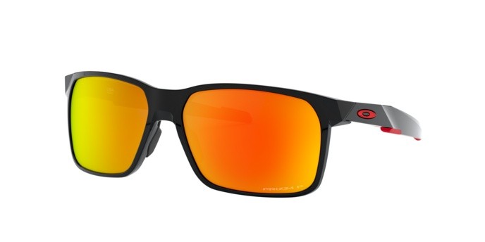 Occhiali da sole Oakley Portal x OO 9460 (946005) colore polished black forma rettangolare lenti prizm ruby polarized