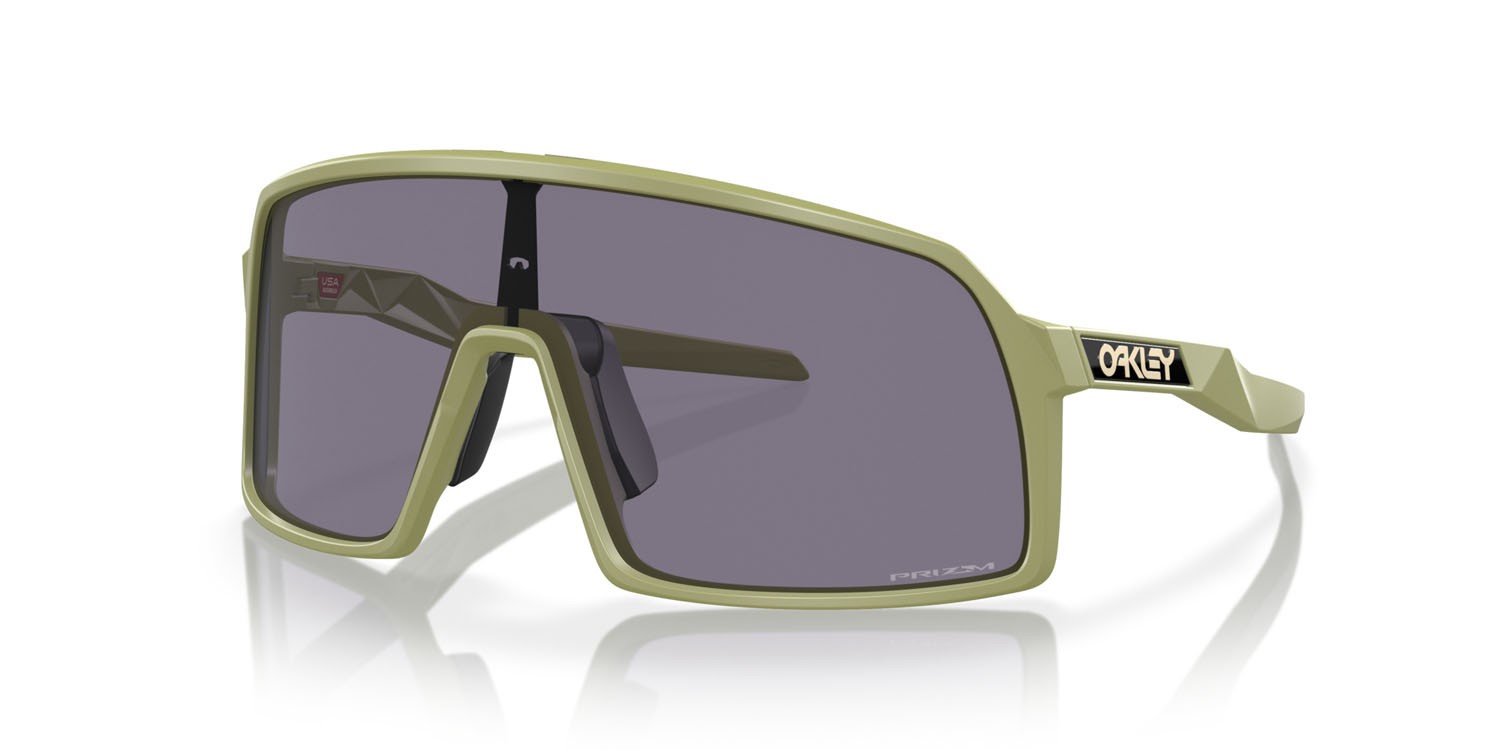 Occhiali da sole Oakley Sutro S OO 9462 (946212) colore matte fern forma mask lenti prizm grey