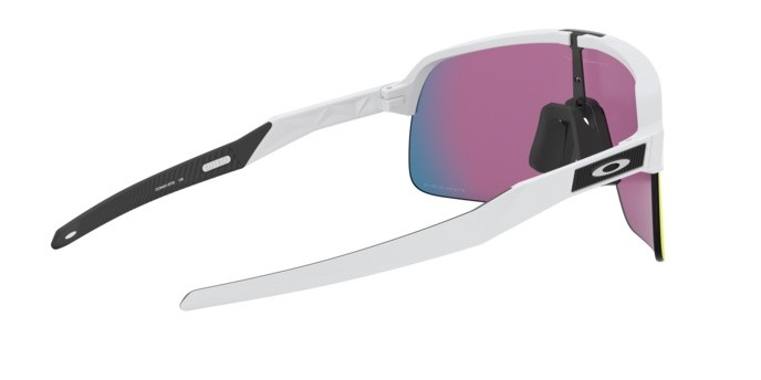 Occhiali da sole Oakley Sutro lite OO 9463 (946302) colore matte white forma rettangolare lenti prizm road
