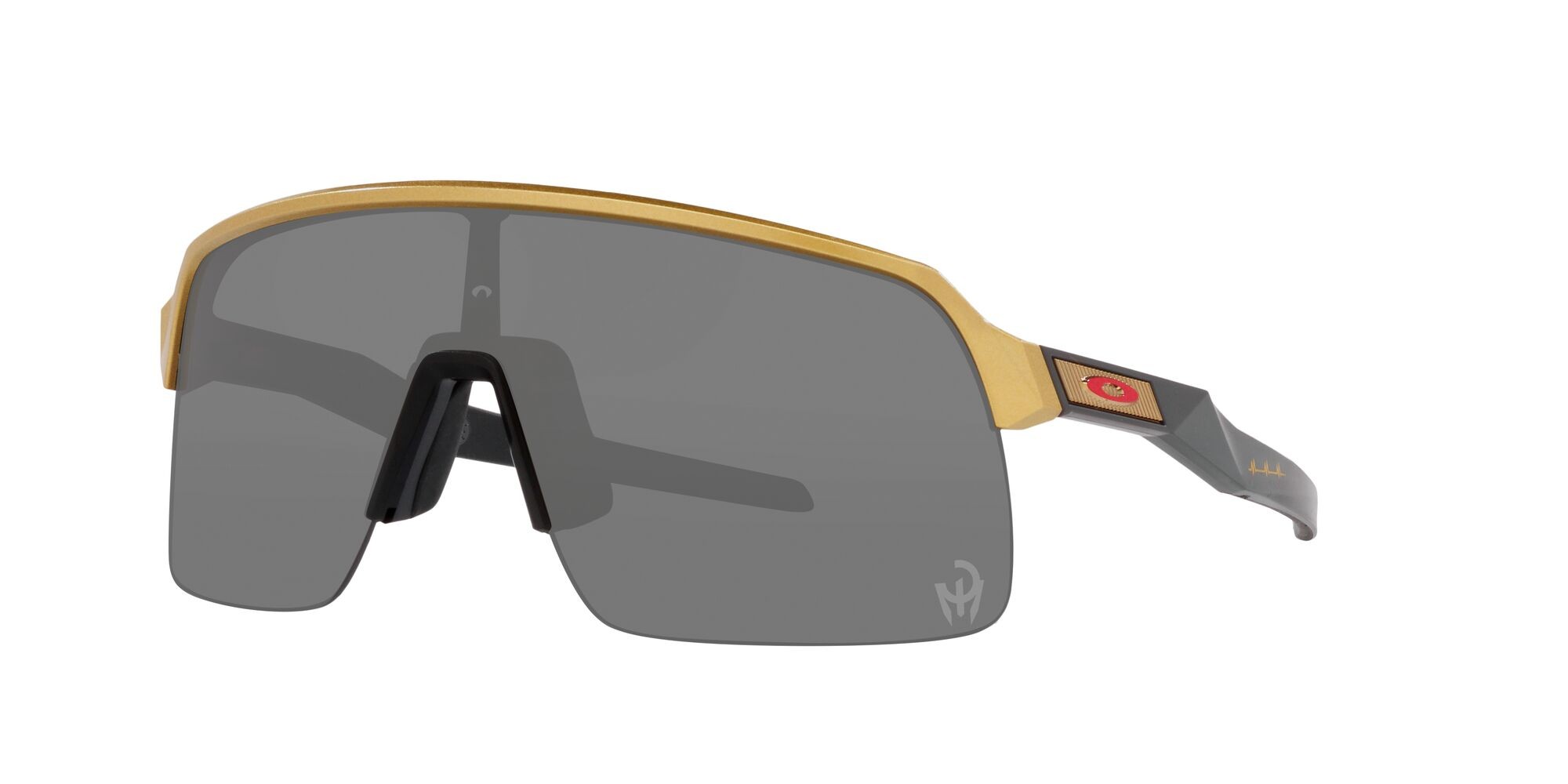 Occhiali da sole Oakley Sutro Lite Patrick Mahomes II Collection OO 9463 (946347) colore oro olimpico forma mask lenti prizm black