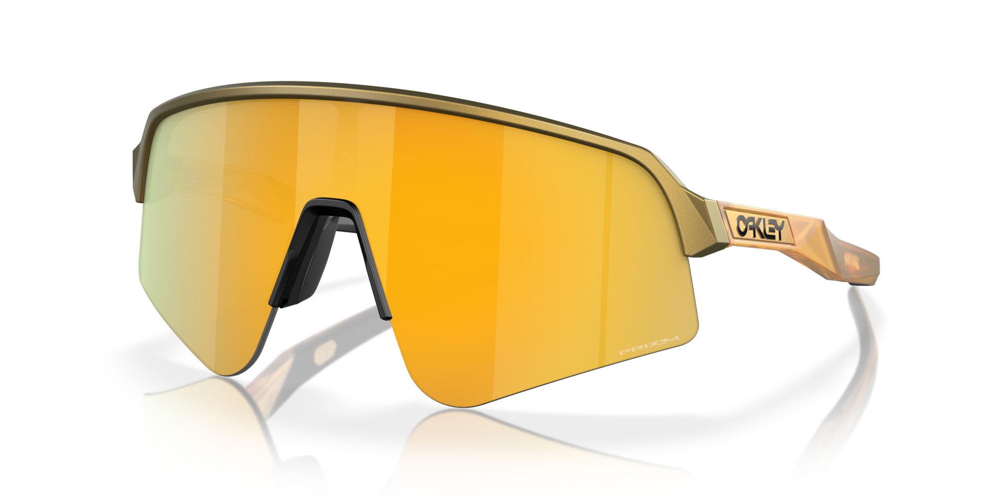 Occhiali da sole Oakley Sutro Lite Sweep OO 9465 (946521) colore brass tax forma mask lenti prizm 24k