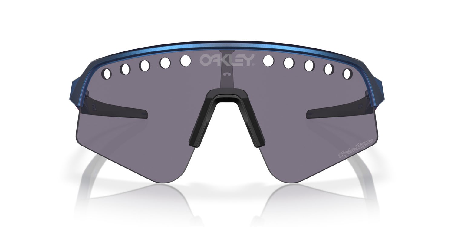 Occhiali da sole Oakley Sutro Lite Sweep Troy Lee Designs OO 9465 (946528) colore troy lee designs blue colorshift forma mask lenti prizm grey
