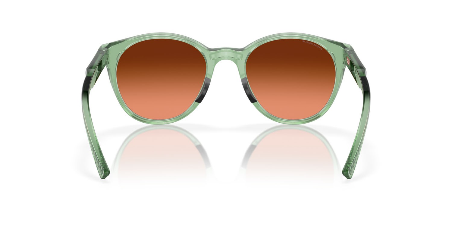 Sonnenbrillen Oakley Spindrift OO 9474 (947413) farbe transparent jade form rund gläser prizm marrone sfumato