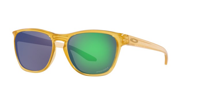 Sonnenbrillen Oakley Manorburn OO 9479 (947919) farbe transparent light curry form quadratisch gläser prizm jade