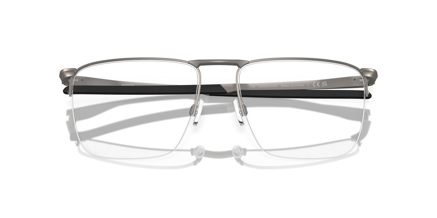 Brillen Oakley Voon OX 3026 (302604) farbe gunmetal opaco form quadratisch gläser lente demo