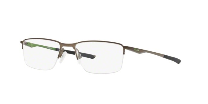 Brillen Oakley Socket 5.5 OX 3218 (321802) farbe satin pewter form rechteckig gläser clear