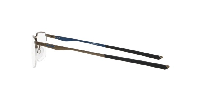 Brillen Oakley Socket 5.5 OX 3218 (321806) farbe satin pewter/poisedon blue form rechteckig gläser clear