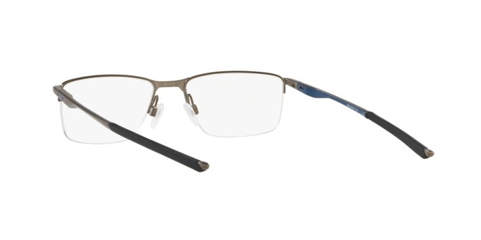 Brillen Oakley Socket 5.5 OX 3218 (321806) farbe satin pewter/poisedon blue form rechteckig gläser clear
