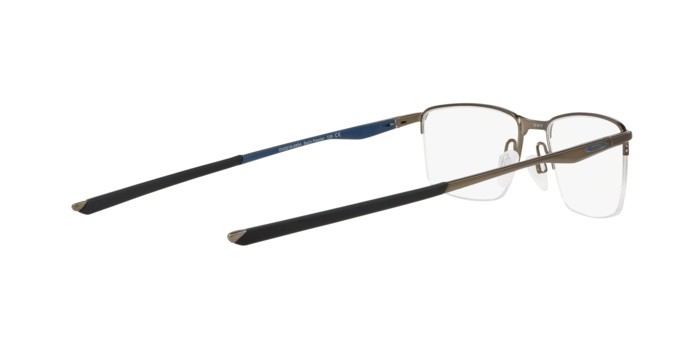 Brillen Oakley Socket 5.5 OX 3218 (321806) farbe satin pewter/poisedon blue form rechteckig gläser clear