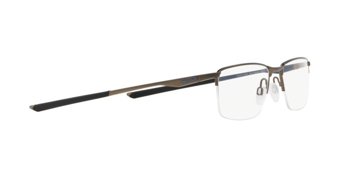 Brillen Oakley Socket 5.5 OX 3218 (321806) farbe satin pewter/poisedon blue form rechteckig gläser clear