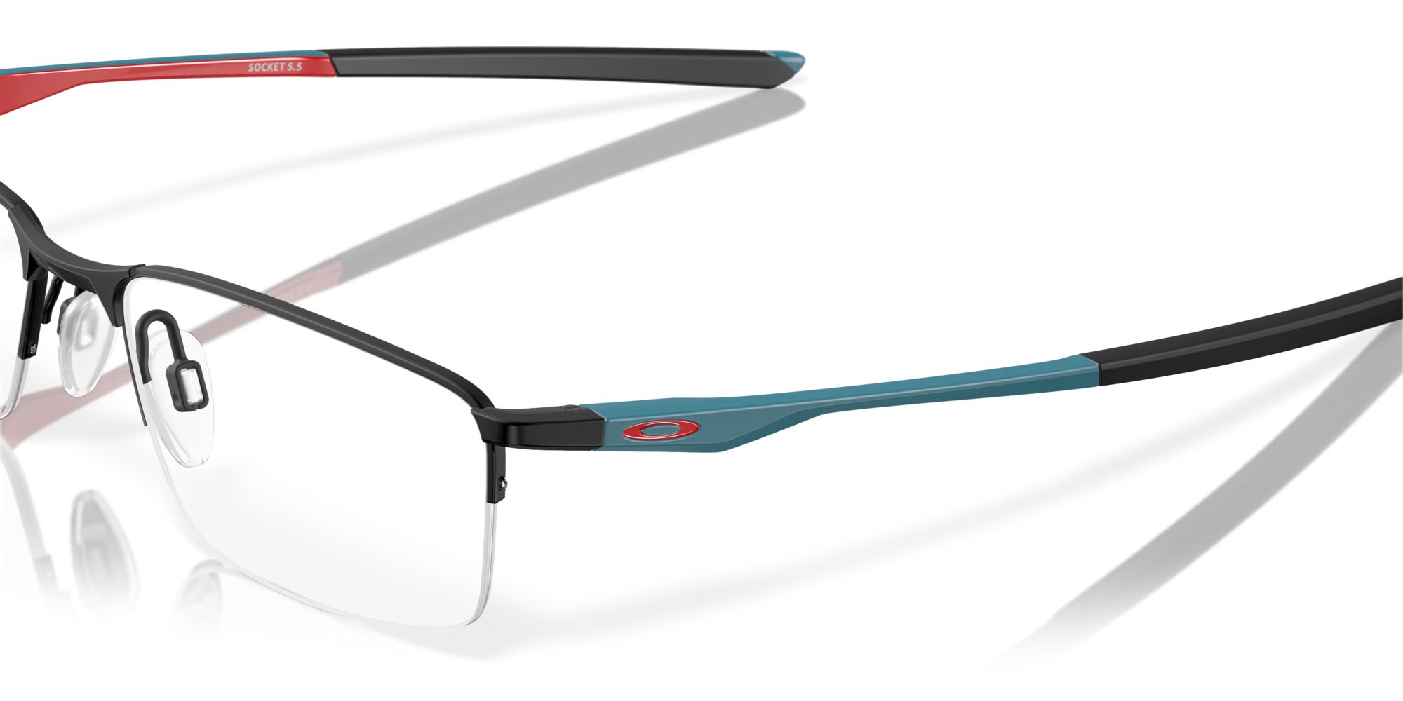 Brillen Oakley Socket 5.5 OX 3218 (321814) farbe nero satinato form rechteckig gläser lente demo