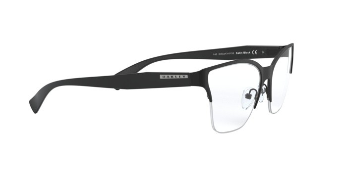 Brillen Oakley Halifax OX 3243 (324301) farbe satin black form cat-eye gläser clear