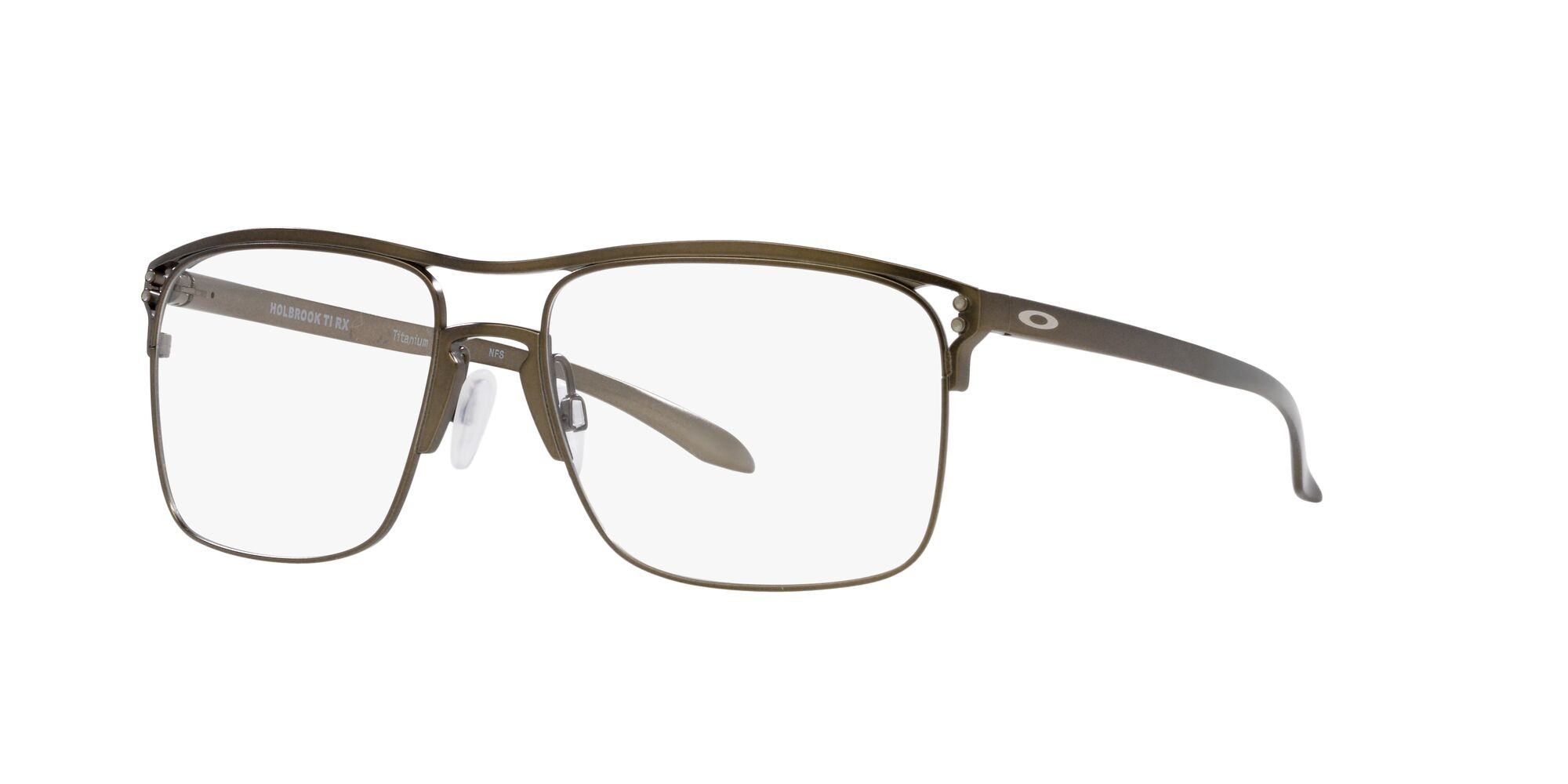Brillen Oakley Holbrook Ti Rx OX 5068 (506802) farbe grigio peltro form rechteckig gläser lente demo