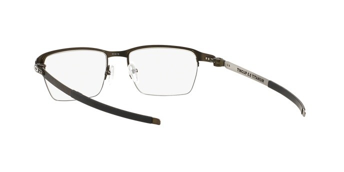 Brillen Oakley Tincup 0.5 ti OX 5099 (509903) farbe powder pewter form rechteckig gläser clear